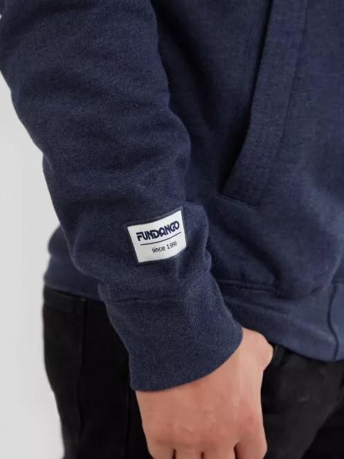 Fundango West Point Hooded Pullover férfi kapucnis pulóver kék színben 6