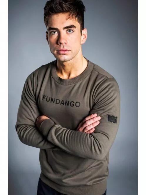Fundango WARREN Pullover férfi pulóver oliva színben 2