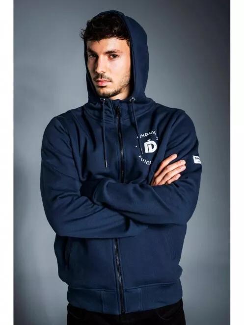 Fundango WEST POINT Hooded Pullover férfi kapucnis pulóver kék színben 2