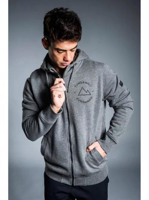 Fundango WEST POINT Hooded Pullover férfi kapucnis pulóver szürke színben 3