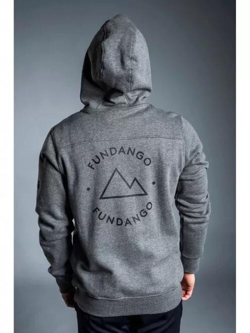 Fundango WEST POINT Hooded Pullover férfi kapucnis pulóver szürke színben 4