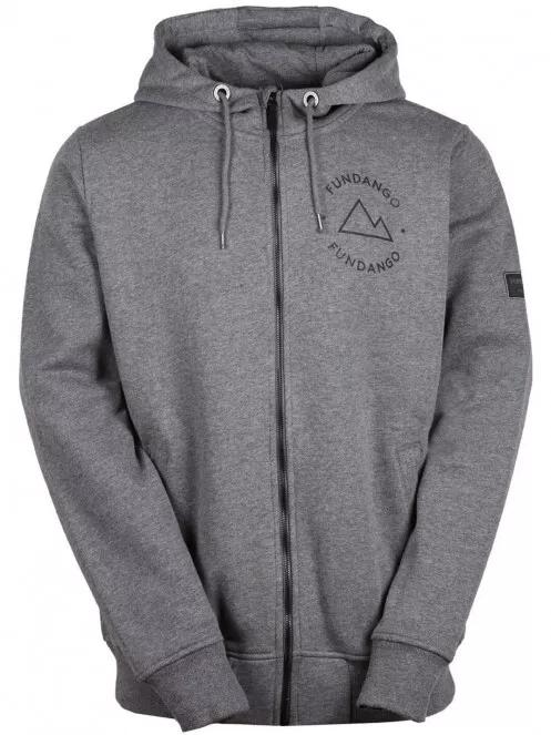 Fundango WEST POINT Hooded Pullover férfi kapucnis pulóver szürke színben 5