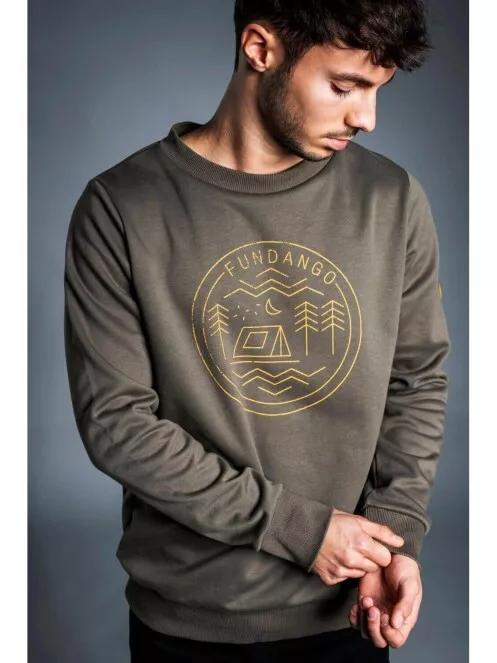 Fundango CAMP Pullover férfi pulóver oliva színben 2