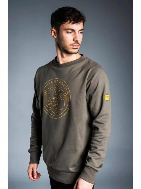 Fundango CAMP Pullover férfi pulóver oliva színben 3