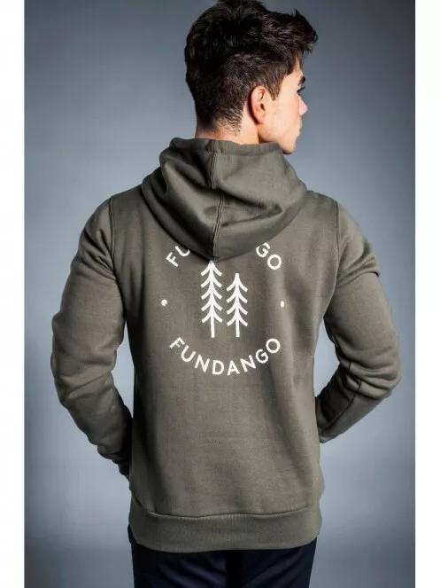 Fundango HOOVER Hooded Pullover férfi kapucnis pulóver oliva színben 3
