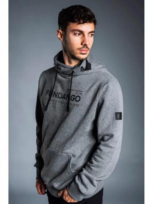 Fundango HOOVER Hooded Pullover férfi kapucnis pulóver szürke színben 4