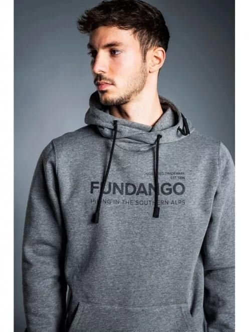 Fundango HOOVER Hooded Pullover férfi kapucnis pulóver szürke színben 5