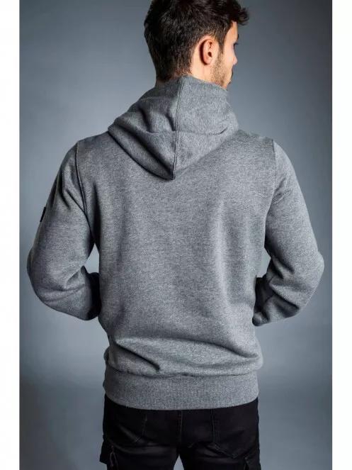 Fundango HOOVER Hooded Pullover férfi kapucnis pulóver szürke színben 6