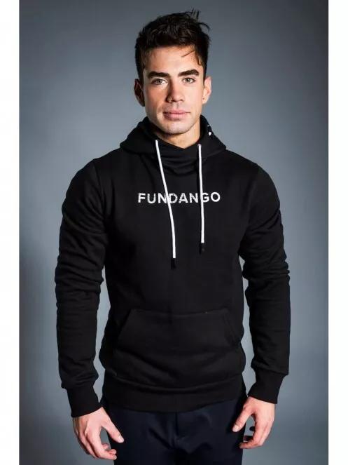 Fundango HOOVER Hooded Pullover férfi kapucnis pulóver fekete színben 2