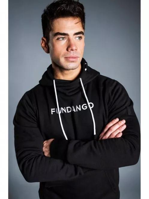 Fundango HOOVER Hooded Pullover férfi kapucnis pulóver fekete színben 4