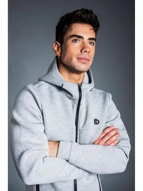 Fundango HAMAL Tech Hoodie férfi kapucnis pulóver szürke színben 2