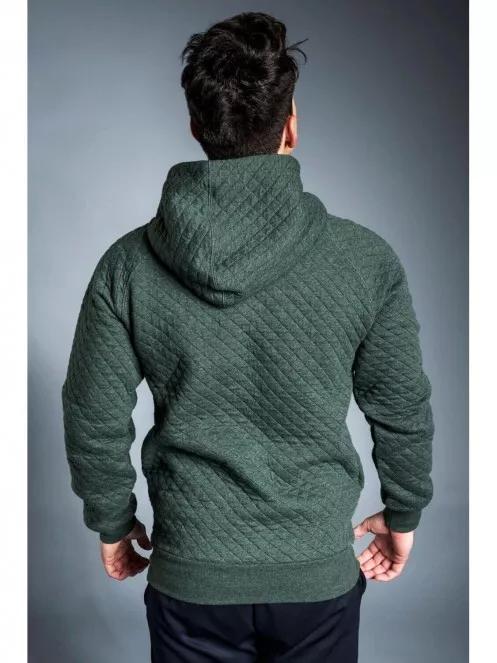 Fundango FORNAX Hooded Sweatshirt férfi kapucnis pulóver oliva színben 4