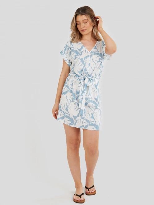 Fundango Palmetta Dress női ruha kék színben 5