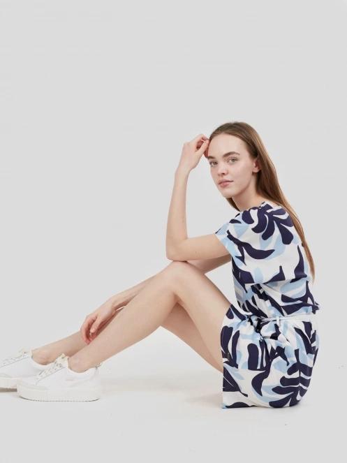 Fundango Palmetta Dress női ruha kék színben 5