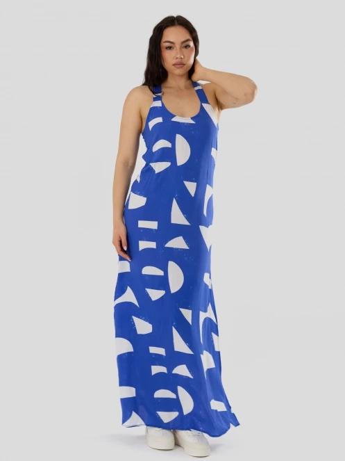 Fundango Penelope Dress női maxiruha kék színben 4