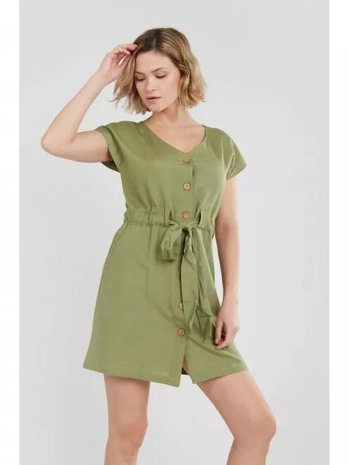 Fundango Bess Dress női nyári ruha oliva színben 2