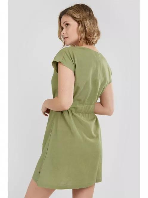 Fundango Bess Dress női nyári ruha oliva színben 3