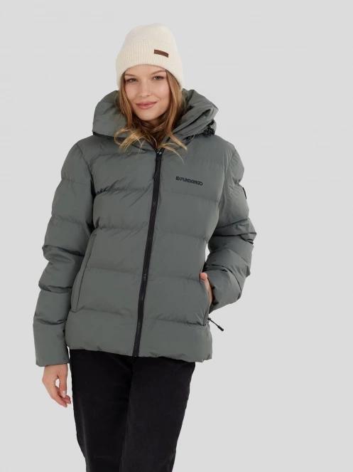 Fundango Amber Padded Jacket női steppelt átmeneti kabát zöld színben 2