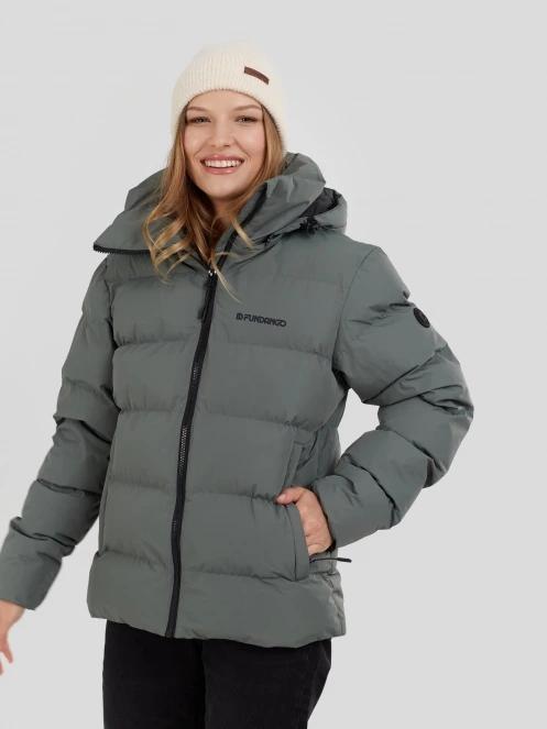 Fundango Amber Padded Jacket női steppelt átmeneti kabát zöld színben 6