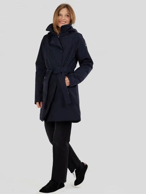 Fundango Charlotte Trenchcoat női ballonkabát sötétkék színben 4