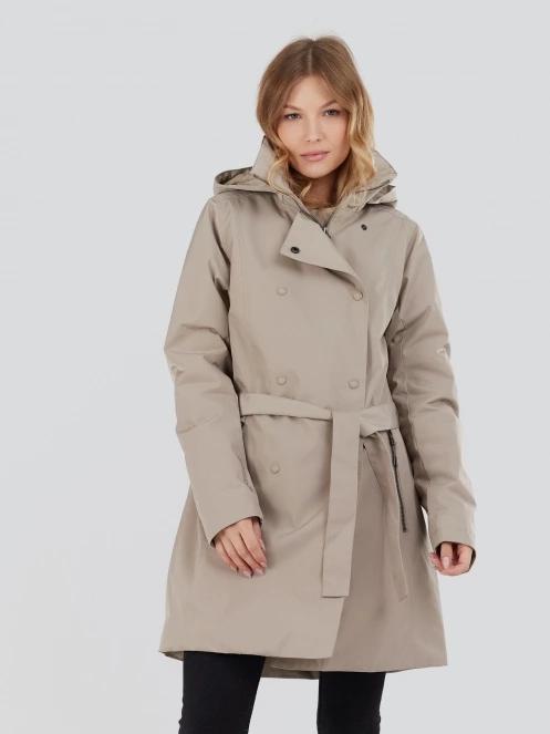 Fundango Charlotte Trenchcoat női ballonkabát homok színben 2