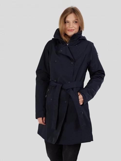 Fundango Charlotte Trenchcoat női ballonkabát sötétkék színben 2