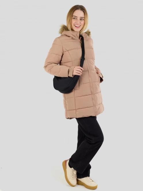 Fundango Melody Padded Jacket női télikabát barna színben 4