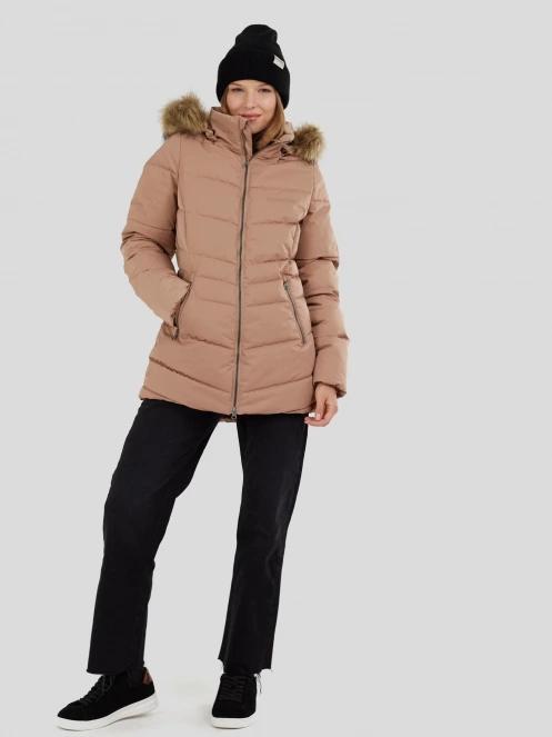 Fundango Prue Padded Jacket női télikabát barna színben 4