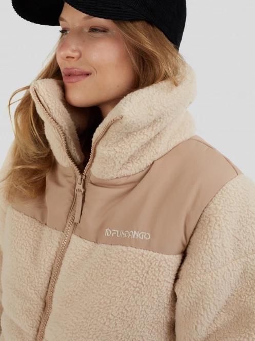 Fundango Nukka Padded Jacket női steppelt átmeneti kabát homok színben 6