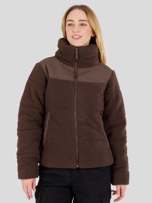 Fundango Nukka Padded Jacket női steppelt átmeneti kabát barna színben 2