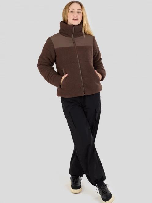 Fundango Nukka Padded Jacket női steppelt átmeneti kabát barna színben 4
