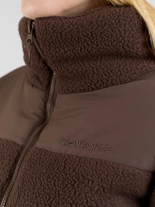 Fundango Nukka Padded Jacket női steppelt átmeneti kabát barna színben 7