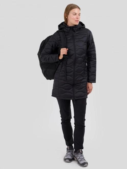 Fundango Nordwave Long Jacket női steppelt átmeneti kabát fekete színben 5