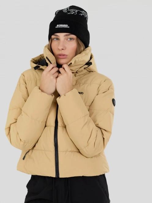 Fundango Amber Cropped Jacket női steppelt átmeneti kabát sárga színben 3