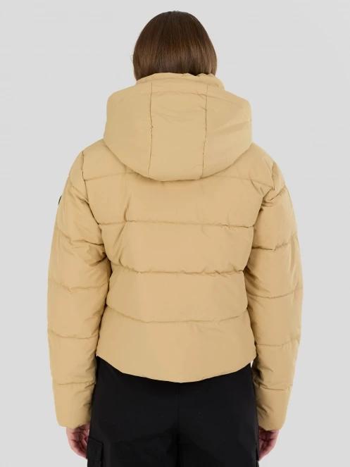 Fundango Amber Cropped Jacket női steppelt átmeneti kabát sárga színben 4