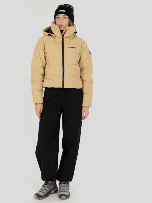 Fundango Amber Cropped Jacket női steppelt átmeneti kabát sárga színben 5
