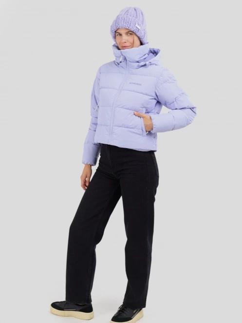 Fundango Amber Cropped Jacket női steppelt átmeneti kabát lila színben 4