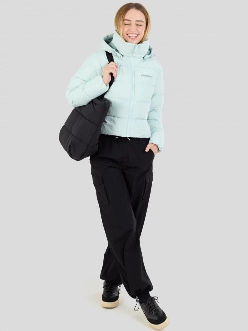 Fundango Amber Cropped Jacket női steppelt átmeneti kabát zöld színben 5