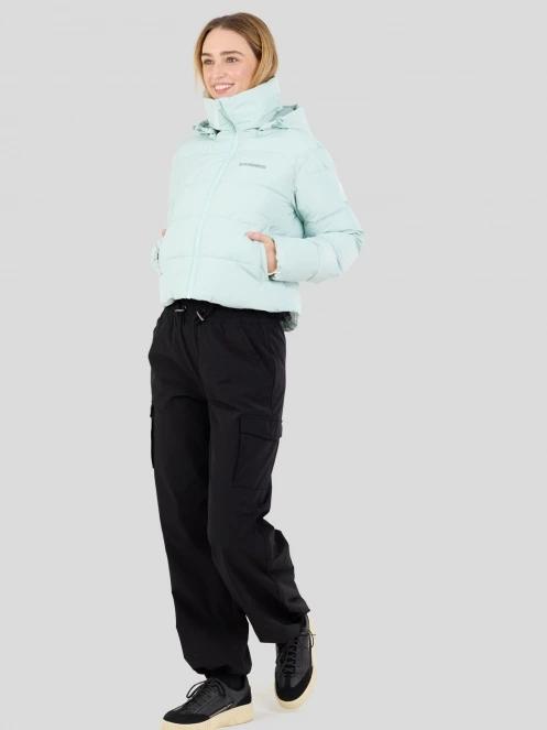 Fundango Amber Cropped Jacket női steppelt átmeneti kabát zöld színben 6