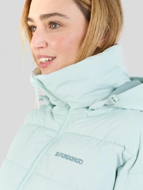 Fundango Amber Cropped Jacket női steppelt átmeneti kabát zöld színben 7