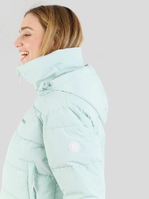 Fundango Amber Cropped Jacket női steppelt átmeneti kabát zöld színben 8