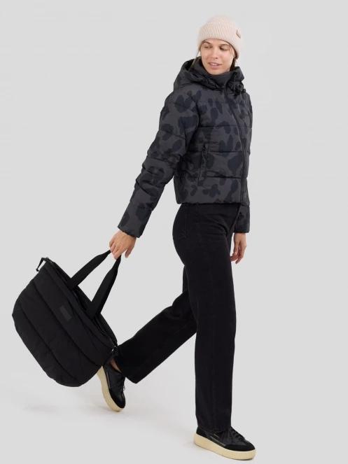 Fundango Amber Cropped Jacket női steppelt átmeneti kabát fekete színben 5