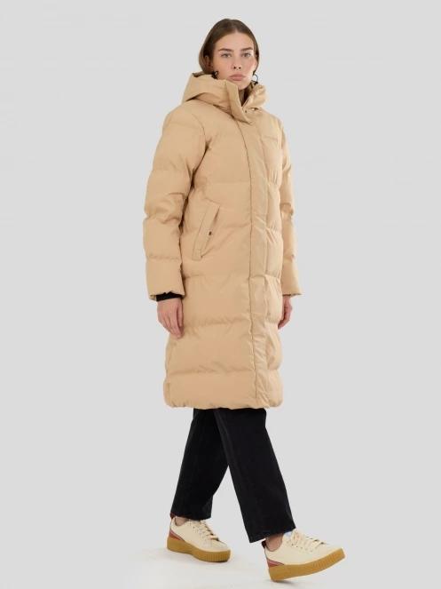 Fundango Cosycoat Long Padded Jacket női steppelt télikabát sárga színben 4