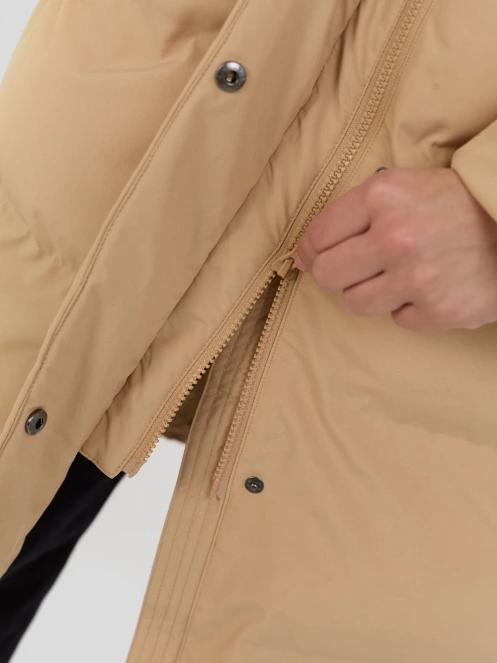 Fundango Cosycoat Long Padded Jacket női steppelt télikabát sárga színben 8