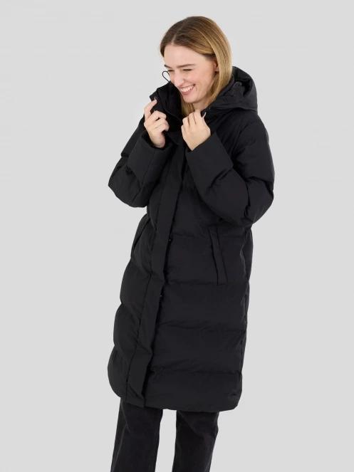 Fundango Cosycoat Long Padded Jacket női steppelt télikabát fekete színben 7