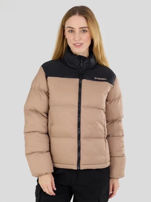 Fundango Nina Padded Jacket női steppelt télikabát barna színben 2
