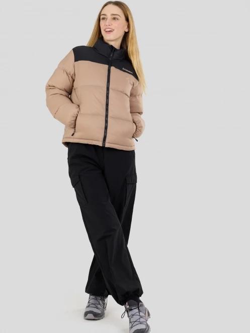Fundango Nina Padded Jacket női steppelt télikabát barna színben 4