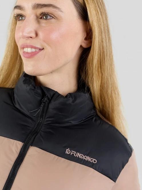 Fundango Nina Padded Jacket női steppelt télikabát barna színben 8