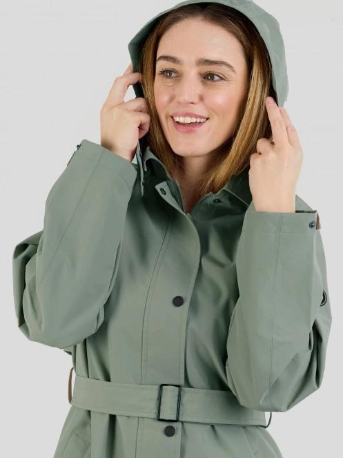 Fundango Brighton Trenchcoat női ballonkabát zöld színben 6