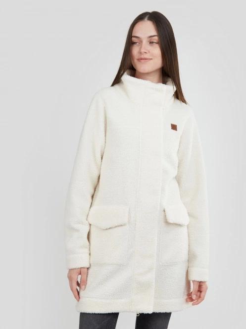 Fundango Elle Fleece Jacket női utcai kabát homok színben 2